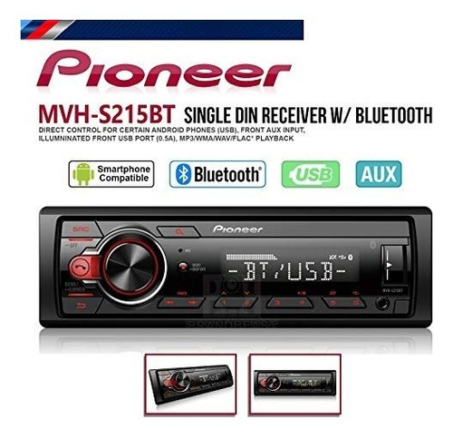 Estéreo  Pioneer Mvh S215bt  Usb  Bluetooth 1 Din