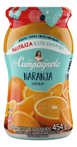 Mermelada La Campagnola Naranja X454gr Mas Fruta