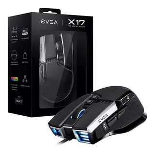 Mouse Gamer Evga X17 Gaming Black 1600opdi 10 Botones 8k Rgb