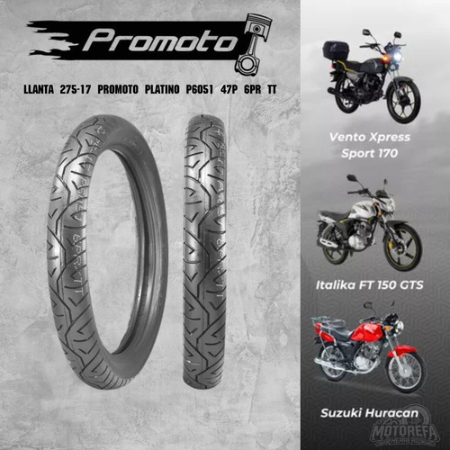 Llanta 275-17 Promoto Platino P6051 47p 6pr Tt