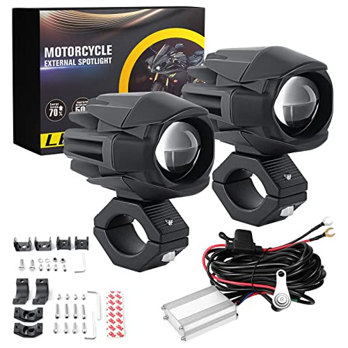 Luces Antiniebla Motocicleta Led Spot Driving Auxiliary...