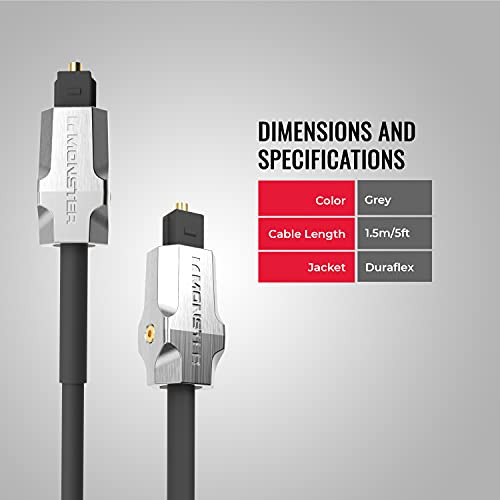Monster M-series 1000 Fiber Optical Digital Audio Cable Tosl