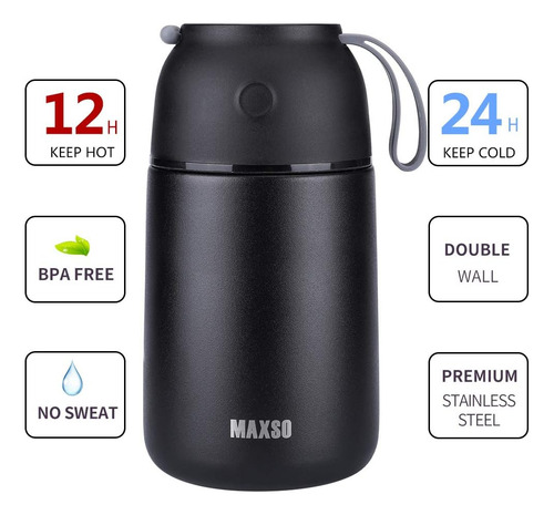 2 Tarros De Comida Maxso ,aislados Al Vacio, Negro