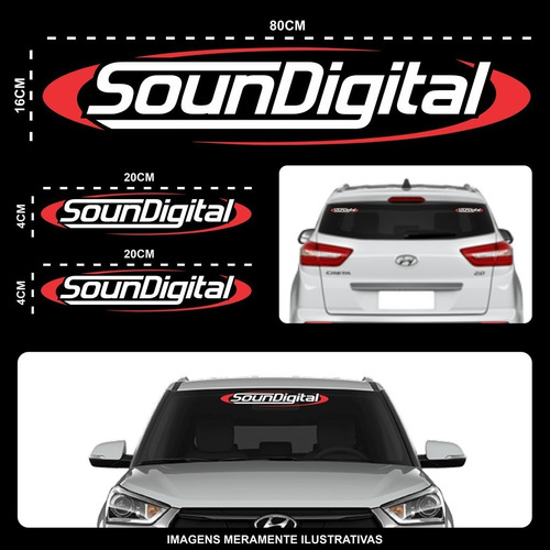 Kit Adesivos Tuning Soundigital Competidor Alta Qualidade