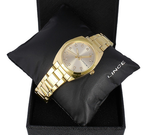 Relogio Lince Feminino Lrgh035l C1kx Dourado Analogico