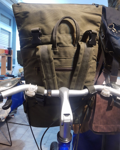 Mochila Lona Algodón Imper Magritte Bike San Roman