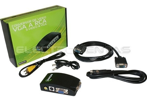 Conversor Adaptador Vga A Rca, S-video Y Vga (ev9343)