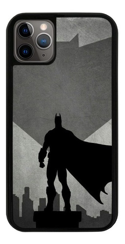 Funda Uso Rudo Tpu Para iPhone Batman Sombra Negro Gris Dc
