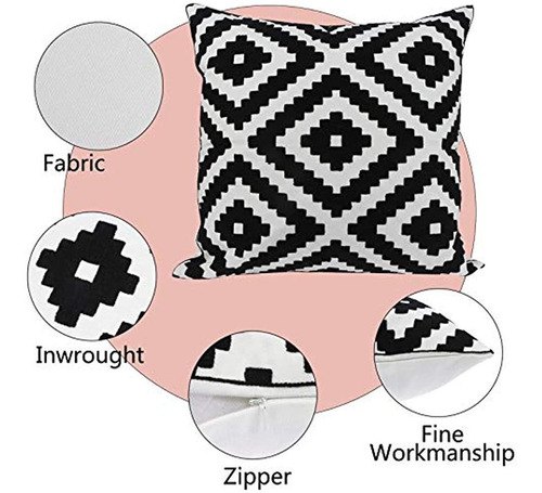 Ioffersuper 2pack Throw Pillow Covers 18x18 Pulgadas Simple