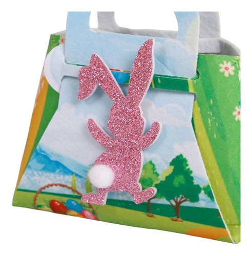 Bolsa De Dulces De Pascua Portátil Diy Tote Snacks Conejo B