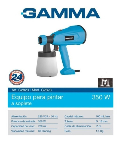 Máquina Pintar Equipo Pintar 350w Gamma G2823 Latex Pistola