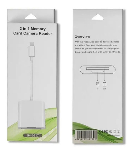 Adaptador2 En 1 Lightning A Microsd Para iPhone iPad Respaldos