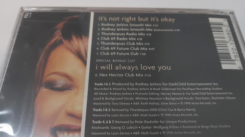 2 Cds Maxi-single Whitney Houston Not Right Lacrado Usa Raro