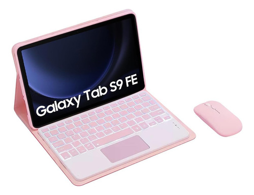 Funda Teclado Para Samsung Galaxy Tab S9 Fe 10.9  Panel Rosa