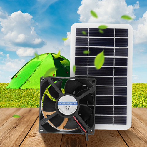 Ventilador De Panel Solar Portátil LG De 2 W Y 5 V, Para Pat