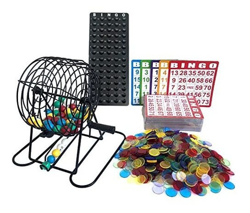 Juego Completo De Juego De Bingo, Jaula De Metal De 6 Pulgad