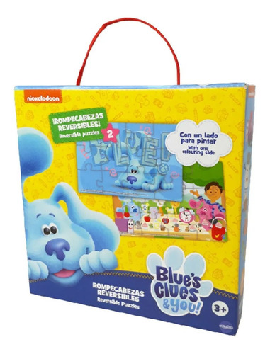 Puzzle Reversible Las Pistas De Blue 12 Pzs Original Caffaro