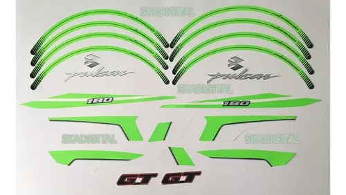 Kit Completo De Calcomanías Pulsarmania Gt 180