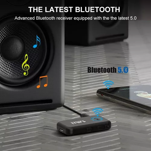 1Mii Receptor de música Bluetooth 5.0 para estéreo de coche/hogar,  adaptador Bluetooth auxiliar para automóvil con control de volumen, soporta