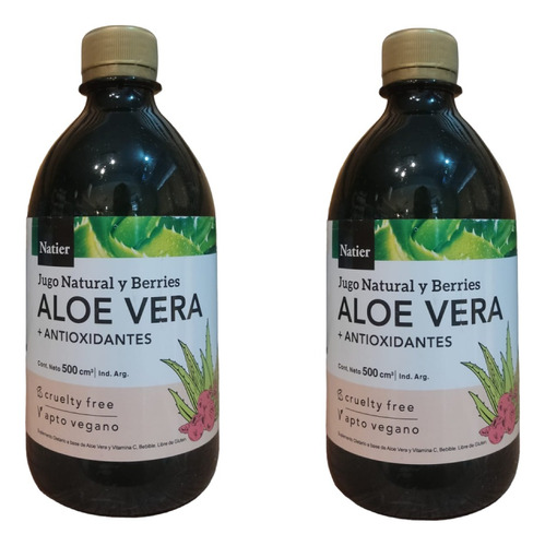 Aloe Vera Berries X2 Natier Aumenta Defensas 500ml 