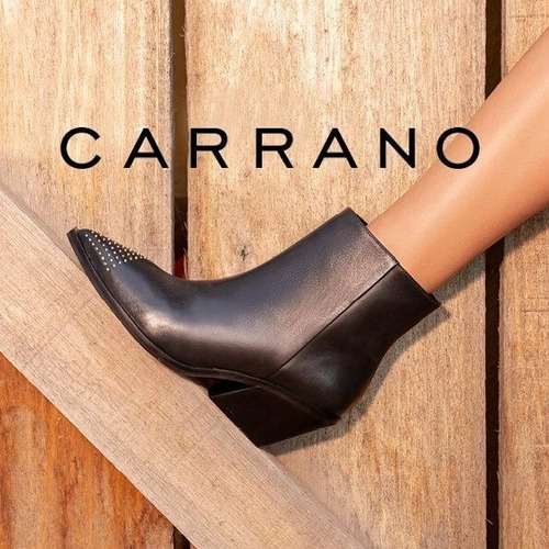 Imagem 2 de 2 de Bota Texana Carrano Cano Curto Salto Baixo Couro Leg. 151402