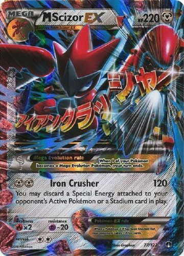 Mega Scizor Ex 77/122 Ultra Raro Pokemon Tcg