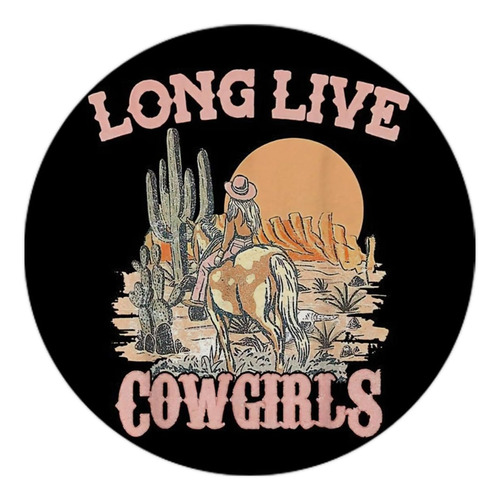 Quicqod Long Live Cowgirl Retro Western Country Cowgirl Hors