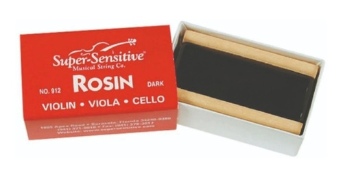 Brea Violin Viola Chelo Rosin Oscura Colofonia Sensitive 912