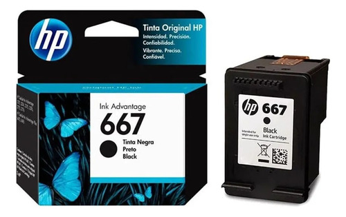 Cartucho De Tinta Hp 667 Negro