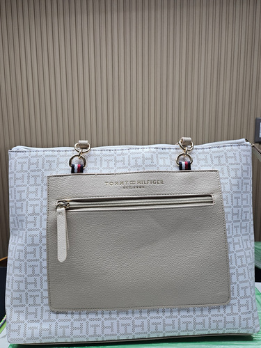 Cartera Tommy Hilfiger White Print