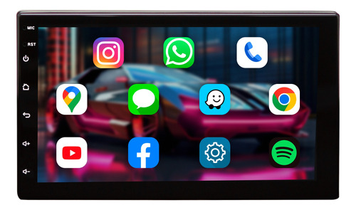 Mp5 Automotivo C/ Espelhamento Android 9.0 Câmera De Ré Blue