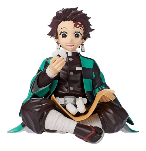 Figura Tanjiro Comiendo Onigiri Sentado Anime Demon Slayer