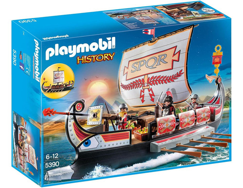 Playmobil History 5390 Galera Romana, Barco Flotante, Juguet