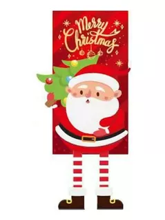 Cartel Colgante De Feliz Navidad Para Puerta Santa Claus