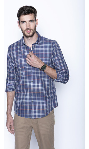 Camisa Check Ii F Azul Fw2024 Ferouch