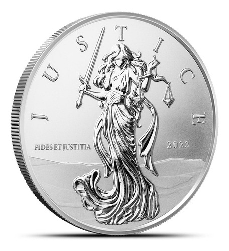 Moneda De Plata Gibraltar Lady Justice 2023 1 Onz. Troy