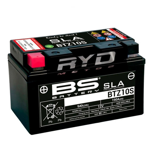 Batería Btz10s Ytz10s Aprilia Rsv4 09- Bs Battery Ryd