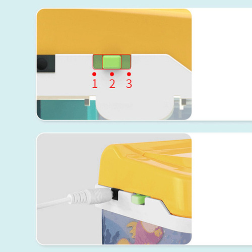 Pecera Artificial Con Peces En Movimiento Con Luz Usb Para