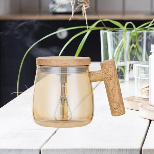 Taza De Agitación Automática Con Tapa, 400ml, Champán /