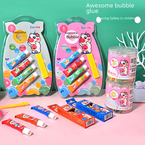 Blowing Glue 20/card - Retro Bubble Blower Toy, Unbreakable