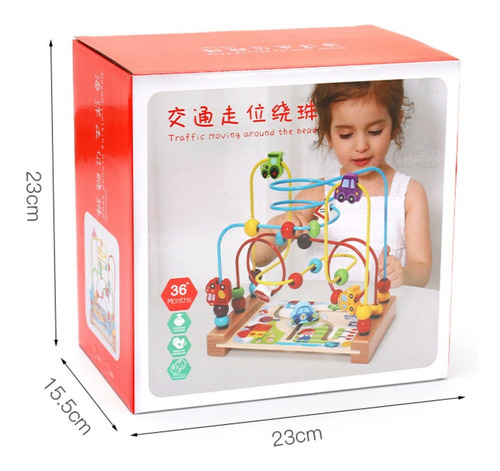 Juguete Montessori Laberinto Para Niños Y Niñas Educacional Color Multicolor