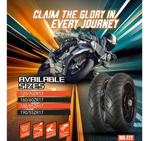 Pneu Traseiro Maxxis Radial 190/55r17 75w Ktm Rc8 Rc8r 2012