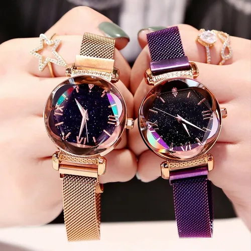 10 Relojes Mayoreo Iman Mujer Metal Magneto Brilla Noche