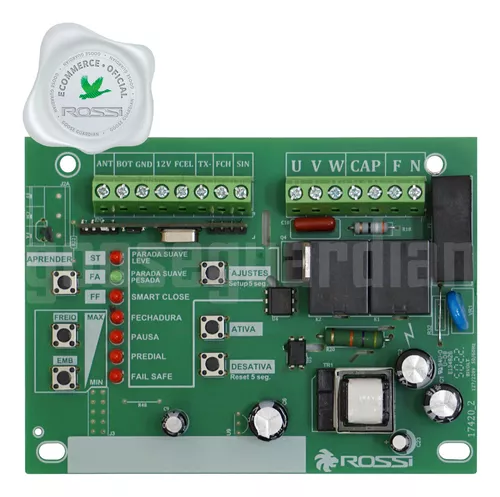 Placa Central Comando Portão Motor Eletrônico Universal X2 - SEGCFTV -  Segurança Eletrônica e Sistemas CFTV