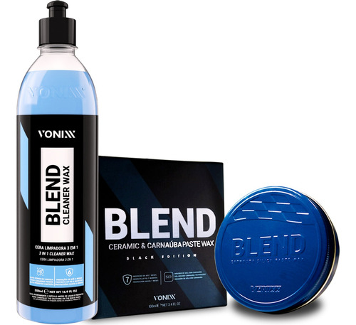 Cera Automotiva Limpadora Blend Cleaner + Blend Black Pasta