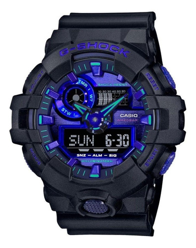 Relógio Casio G-shock Masculino Roxo Preto Ga-700vb-1adr