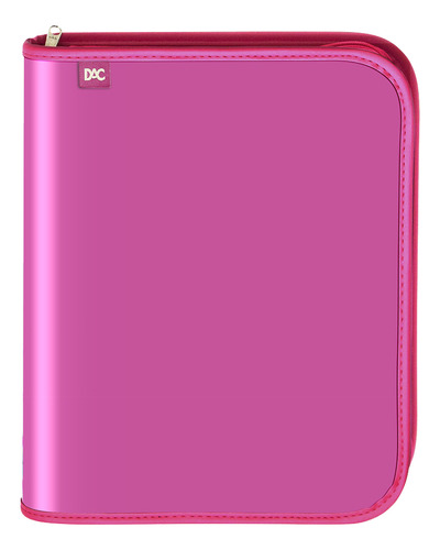 Fichário Universitário Com Zíper Dac Rosa Pink 48 Folhas