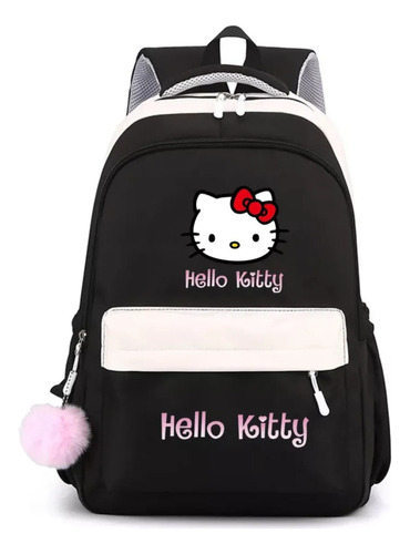 Lindo Bolso Escuela Primaria Con Estampado Hello Kitty Q