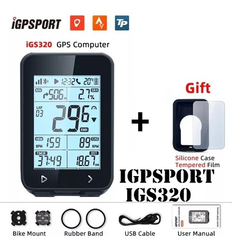 Ciclocomputador Igpsport Igs320  + Funda + Screen Glass