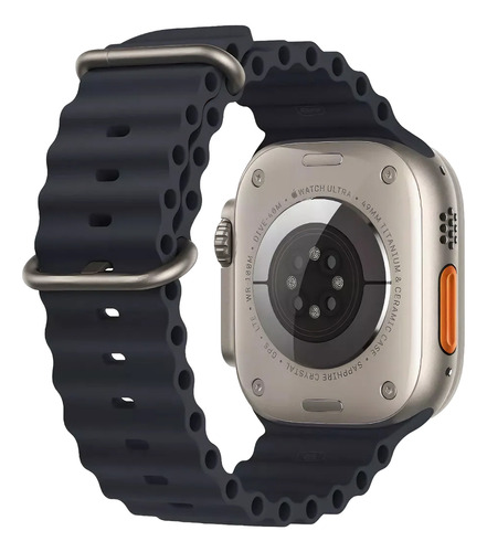 Reloj Inteligente Smartwatch T900 Ultra Big Display 2.09 Plateado Mesh Negro Plateado